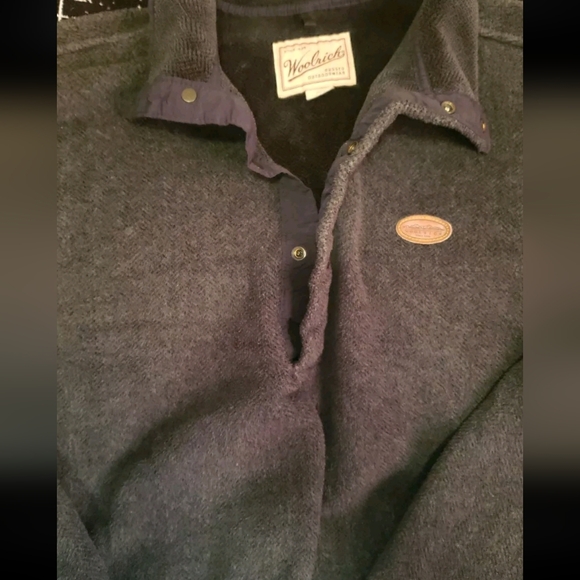 Vintage Woolrich Snap Mock Neck Charcoal Men's XL Fleece Pullover Polartec USA - Picture 6 of 14